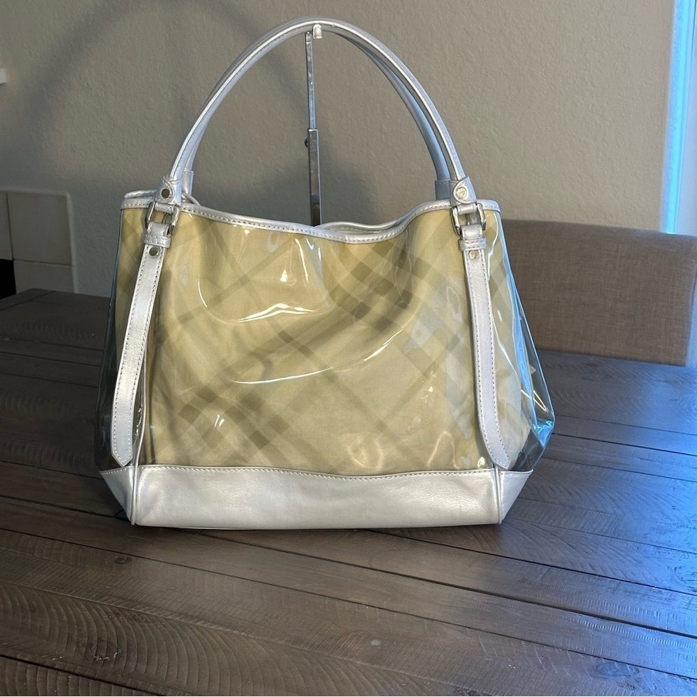 💎BURBERRY Transparent Nova Check Large Tote Bag💎
